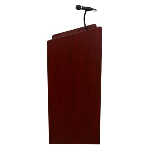 955-6010MY Floor Lectern w/ (2) Shelves - 25" x 20" x 46", Laminate, Mahogany