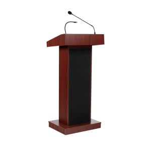 955-800XMY Floor Lectern w/ (1) Shelf - 22" x 17" x 46", Laminate, Mahogany