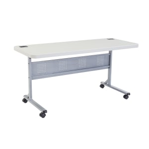 955-BPFT2460 Desk Height Training Table w/ 1 3/4" Top, 24"W x 60"L, Speckled Grey