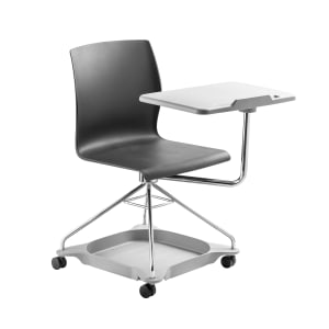 955-COGO10 Mobile Student Chair w/ Tablet Arm - Black Polypropylene Seat, Steel Frame