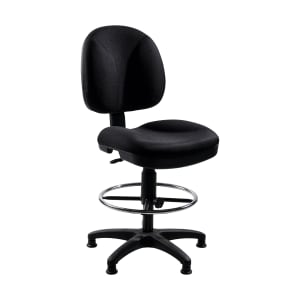 955-CTS Swivel Task Chair w/ Mid Back & Plastic Seat, Black