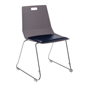 955-LVC201104 Student Chair - Blue Vinyl Seat, Chrome Frame