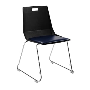 955-LVC101104 Student Chair - Blue Vinyl Seat, Chrome Frame