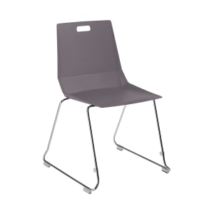 955-LVC2011 Student Chair - Charcoal Polypropylene Seat, Chrome Frame