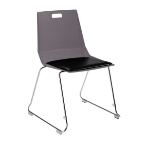 955-LVC201110 Student Chair - Black Vinyl Seat, Chrome Frame