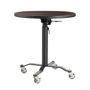 955-PCT136PBTMMY 36" Round Bar Height Table - Mahogany Laminate Top, Steel Base
