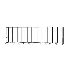 955-RDB611WB 256"L Portable Room Divider w/ (11) Whiteboard Panels & Black Frame - 6'H