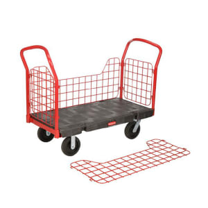 007-FG448600BLA 2000 lb Platform Truck w/ Tie Downs, 48"L x 24"W