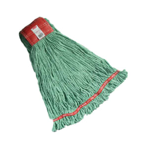 007-FGA25306GR00 Large Wet Mop Head - 5" Headband, 4 Ply Cotton/Synthetic Blend, Green
