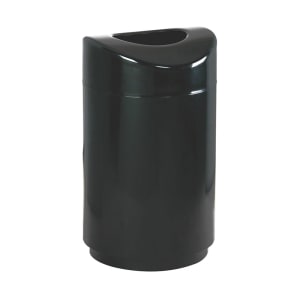 007-R2030EPLBK 30 gal Indoor Decorative Trash Can - Metal, Black