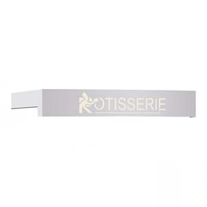 481-975BDI Illuminated Decorative Roof for GrandFlame 975 Rotisseries, Stainless Steel, Black