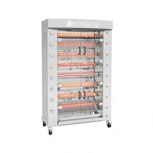 481-FB11608GSSNG Gas 8 Spit Commercial Rotisserie w/ 40 Bird Capacity, Natural Gas