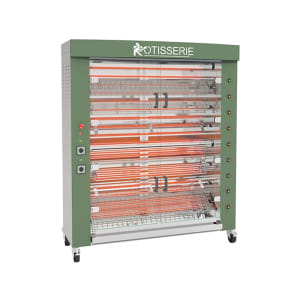 481-FB16008ESSPB Electric 8 Spit Commercial Rotisserie w/ 56 Bird Capacity, 208-230v/3ph