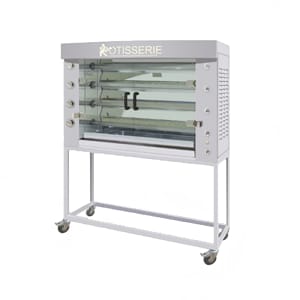 481-FB14004GSSNG Gas 4 Spit Commercial Rotisserie w/ 24 Bird Capacity, Natural Gas
