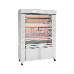481-FB14006GSSLP Gas 6 Spit Commercial Rotisserie w/ 36 Bird Capacity, Liquid Propane