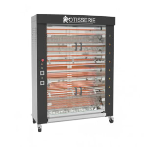 481-FB14008ESSPB Electric 8 Spit Commercial Rotisserie w/ 48 Bird Capacity, 208-230v/3ph