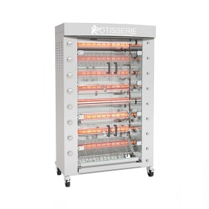481-FB11608GSSLP Gas 8 Spit Commercial Rotisserie w/ 40 Bird Capacity, Liquid Propane