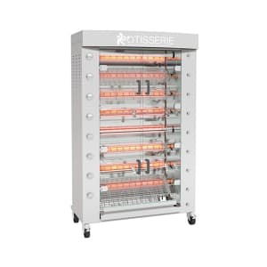 481-FB11608GSSPLPB Gas 8 Spit Commercial Rotisserie w/ 40 Bird Capacity, Liquid Propane