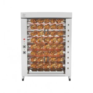 481-FB14008ESS Electric 8 Spit Commercial Rotisserie w/ 48 Bird Capacity, 208-230v/3ph