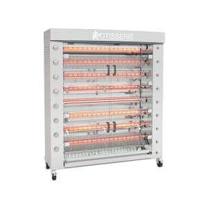 481-FB16008GSSLP Gas 8 Spit Commercial Rotisserie w/ 56 Bird Capacity, Liquid Propane