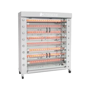 481-FB16008GSSNG Gas 8 Spit Commercial Rotisserie w/ 56 Bird Capacity, Natural Gas