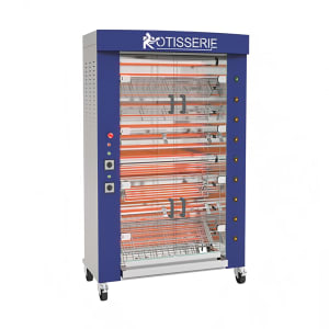 481-FB11608ESSPB Electric 8 Spit Commercial Rotisserie w/ 40 Bird Capacity, 208-230v/3ph