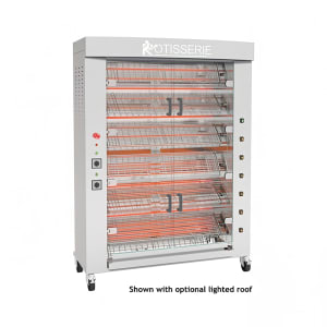 481-FBS14006ESS Electric 6 Spit Spatchcock Commercial Rotisserie w/ 30 Bird Capacity, 208-240v/3ph
