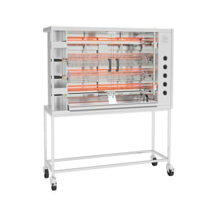 481-FF14254ESS Electric 4 Spit Commercial Rotisserie w/ 24 Bird Capacity, 208-230v/3ph
