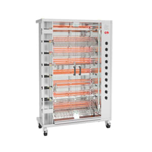 481-FF11758GSSNG Gas 8 Spit Commercial Rotisserie w/ 40 Bird Capacity, Natural Gas
