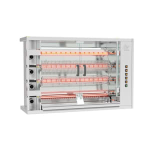 481-FF14254GSSLP Gas 4 Spit Commercial Rotisserie w/ 24 Bird Capacity, Liquid Propane