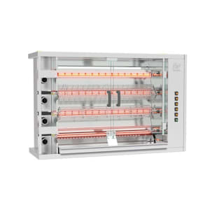 481-FF14254GSSNG Gas 4 Spit Commercial Rotisserie w/ 24 Bird Capacity, Natural Gas