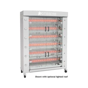 481-FBS14006GSSNG Gas 6 Spit Spatchcock Commercial Rotisserie w/ 30 Bird Capacity, Natural Gas