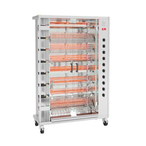 481-FF11758ESS Electric 8 Spit Commercial Rotisserie w/ 40 Bird Capacity, 208-230v/3ph