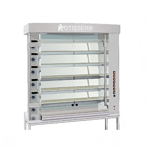 481-FF14256GSSLP Gas 6 Spit Commercial Rotisserie w/ 36 Bird Capacity, Liquid Propane