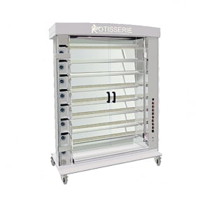 481-FF14258GSSLP Gas 8 Spit Commercial Rotisserie w/ 40 Bird Capacity, Liquid Propane
