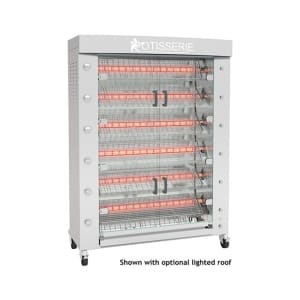481-FBS14006GSSLP Gas 6 Spit Spatchcock Commercial Rotisserie w/ 30 Bird Capacity, Liquid Propane