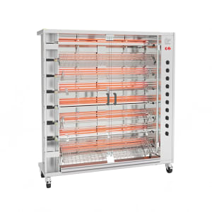 481-FF16558ESS Electric 8 Spit Commercial Rotisserie w/ 56 Bird Capacity, 208-230v/3ph