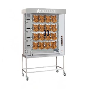 481-FFS11754GSSLP Gas 4 Spit Spatchcock Commercial Rotisserie w/ 16 Bird Capacity, Liquid Propane