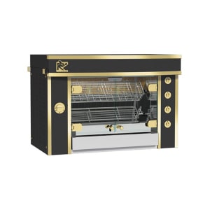 481-GF975ELUXLPB Gas 2 Spit Commercial Rotisserie w/ 6 Bird Capacity, Liquid Propane