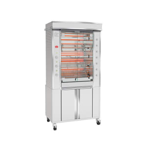 481-GF9755ESS Electric 5 Spit Commercial Rotisserie w/ 15 Bird Capacity, 208-230v/3ph
