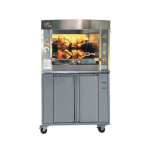 481-GF975ESSPLPB Gas 2 Spit Commercial Rotisserie w/ 6 Bird Capacity, Liquid Propane