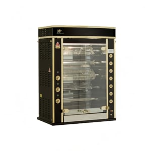 481-GF9755ELUXB Electric 5 Spit Commercial Rotisserie w/ 15 Bird Capacity, 208-230v/3ph