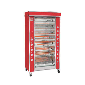 481-GF9758ELUXB Electric 8 Spit Commercial Rotisserie w/ 24 Bird Capacity, 208-230v/3ph