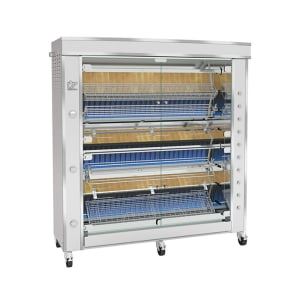 481-GF16758GSSLP Gas 8 Spit Commercial Rotisserie w/ 54 Bird Capacity, Liquid Propane