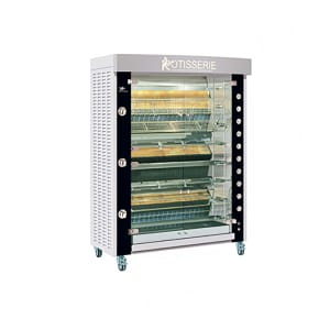 481-GF13758GSSPBLKLP Gas 8 Spit Commercial Rotisserie w/ 48 Bird Capacity, Liquid Propane