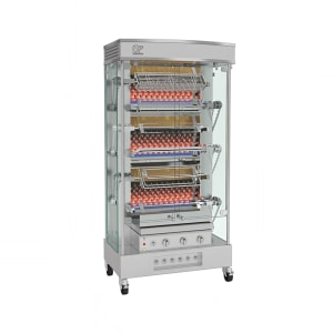 481-MF9756GSSLP Gas 6 Spit Commercial Rotisserie w/ 18 Bird Capacity, Liquid Propane