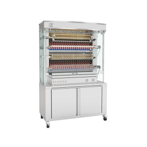 481-MF13754GSSNG Gas 4 Spit Commercial Rotisserie w/ 24 Bird Capacity, Natural Gas