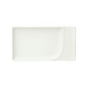 024-9132136 14-1/8" x 6 1/4" Rectangular Fine Dining Platter - Porcelain, Continental White