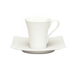 024-9135375 8 1/2 oz Porcelain Cup - Fine Dining Pattern, White