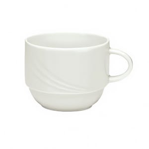 024-9185125 8 1/2 oz Porcelain Cup - Donna Pattern, White